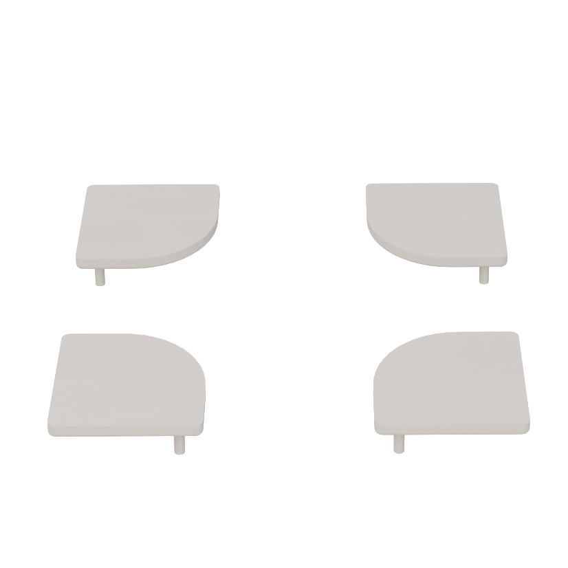 4 x cache-poteau DELUXE De Breuyn blanc