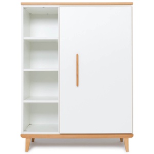Armario 120 cm 1 puerta NADO Retro acabado haya white