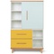 Armario 147 cm 1 puerta 2 cajones NADO Retro acabado haya mint-sunshine yellow