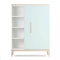Armoire 120 cm 1 porte NADO Curve finition frêne mint