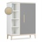 Armoire 120 cm 1 porte NADO Curve finition frêne slate grey