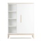 Armoire 120 cm 1 porte NADO Curve finition frêne white