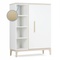 Armoire 120 cm 1 porte NADO Curve finition frêne white