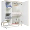 Armoire 120 cm 1 porte NADO Curve finition frêne white