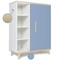 Armoire 120 cm 1 porte NADO Retro finition frêne capri blue