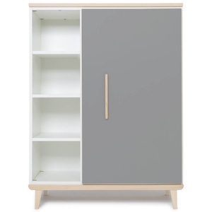 Armoire 120 cm 1 porte NADO Retro finition frêne slate grey