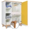 Armoire 120 cm 1 porte NADO Retro finition hêtre sunshine yellow