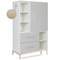 Armoire 147 cm 1 porte 2 tiroirs NADO Curve finition frêne manhattan grey