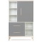 Armoire 147 cm 1 porte 2 tiroirs NADO Curve finition frêne slate grey