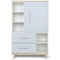 Armoire 147 cm 1 porte 2 tiroirs NADO Retro finition frêne sky blue