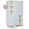 Armoire 147 cm 1 porte 2 tiroirs NADO Retro finition frêne sky blue