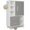 Armoire 147 cm 1 porte 2 tiroirs NADO Retro finition frêne slate grey