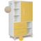 Armoire 147 cm 1 porte 2 tiroirs NADO Retro finition frêne sunshine yellow