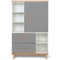 Armoire 147 cm 1 porte 2 tiroirs NADO Retro finition hêtre slate grey