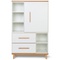 Armoire 147 cm 1 porte 2 tiroirs NADO Retro finition hêtre white