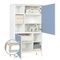 Armoire 147 cm 2 portes NADO Curve finition frêne capri blue