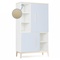 Armoire 147 cm 2 portes NADO Curve finition frêne sky blue