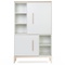 Armoire 147 cm 2 portes NADO Curve finition frêne white