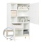 Armoire 147 cm 2 portes NADO Curve finition frêne white