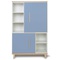 Armoire 147 cm 2 portes NADO Retro finition frêne capri blue