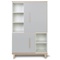 Armoire 147 cm 2 portes NADO Retro finition frêne manhattan grey