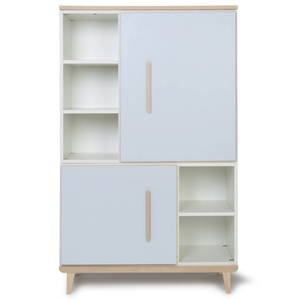 Armoire 147 cm 2 portes NADO Retro finition frêne sky blue