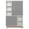 Armoire 147 cm 2 portes NADO Retro finition frêne slate grey