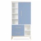 Armoire 173 cm 1 porte 2 tiroirs NADO Curve finition frêne capri blue