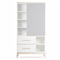 Armoire 173 cm 1 porte 2 tiroirs NADO Curve finition frêne manhattan grey-white