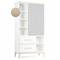 Armoire 173 cm 1 porte 2 tiroirs NADO Curve finition frêne manhattan grey-white