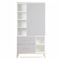 Armoire 173 cm 1 porte 2 tiroirs NADO Curve finition frêne manhattan grey