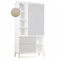 Armoire 173 cm 1 porte 2 tiroirs NADO Curve finition frêne manhattan grey