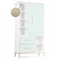 Armoire 173 cm 1 porte 2 tiroirs NADO Curve finition frêne mint