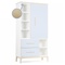 Armoire 173 cm 1 porte 2 tiroirs NADO Curve finition frêne sky blue