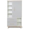 Armoire 173 cm 1 porte 2 tiroirs NADO Retro finition frêne manhattan grey