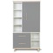 Armoire 173 cm 1 porte 2 tiroirs NADO Retro finition frêne slate grey