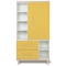 Armoire 173 cm 1 porte 2 tiroirs NADO Retro finition frêne sunshine yellow