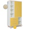 Armoire 173 cm 1 porte 2 tiroirs NADO Retro finition frêne sunshine yellow