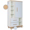 Armoire 173 cm 1 porte 2 tiroirs NADO Retro finition hêtre sky blue