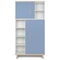 Armoire 173 cm 2 portes NADO Retro finition frêne capri blue