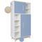 Armoire 173 cm 2 portes NADO Retro finition frêne capri blue
