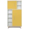 Armoire 173 cm 2 portes NADO Retro finition frêne sunshine yellow 