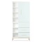 Armoire 198 cm 1 porte 3 tiroirs NADO Curve finition frêne mint