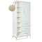 Armoire 198 cm 1 porte 3 tiroirs NADO Curve finition frêne mint