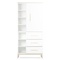 Armoire 198 cm 1 porte 3 tiroirs NADO Curve finition frêne white