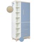Armoire 198 cm 1 porte 3 tiroirs NADO Retro finition frêne capri blue