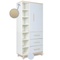 Armoire 198 cm 1 porte 3 tiroirs NADO Retro finition frêne sky blue