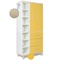 Armoire 198 cm 1 porte 3 tiroirs NADO Retro finition frêne sunshine yellow