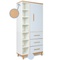 Armoire 198 cm 1 porte 3 tiroirs NADO Retro finition hêtre sky blue