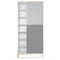 Armoire 198 cm 2 portes NADO Curve finition frêne manhattan grey-slate grey